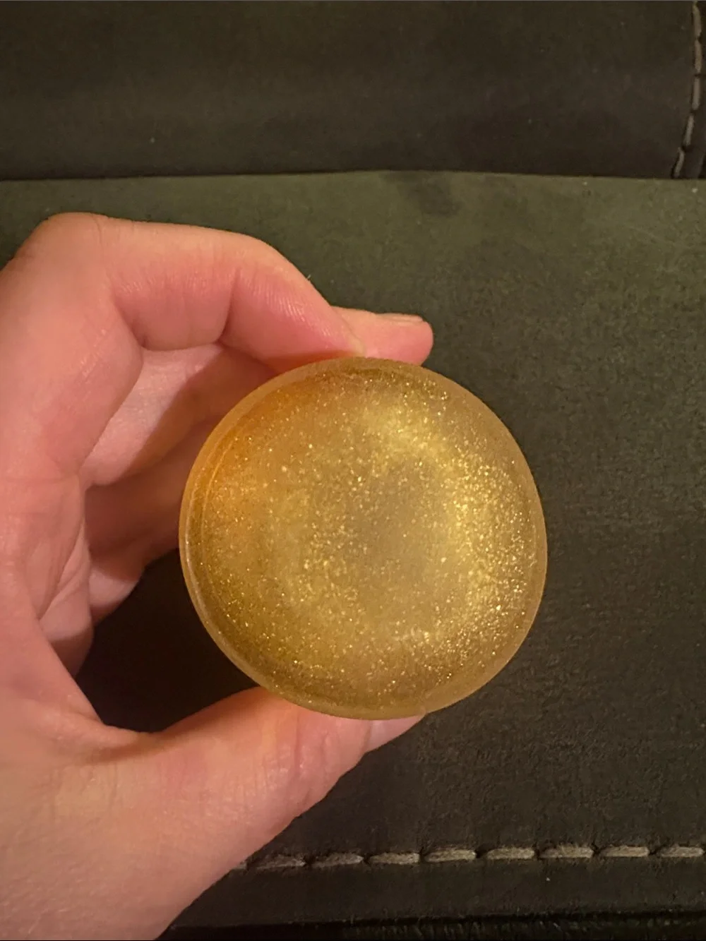 Gold Glitter Resin Tea Light Candle Holder
